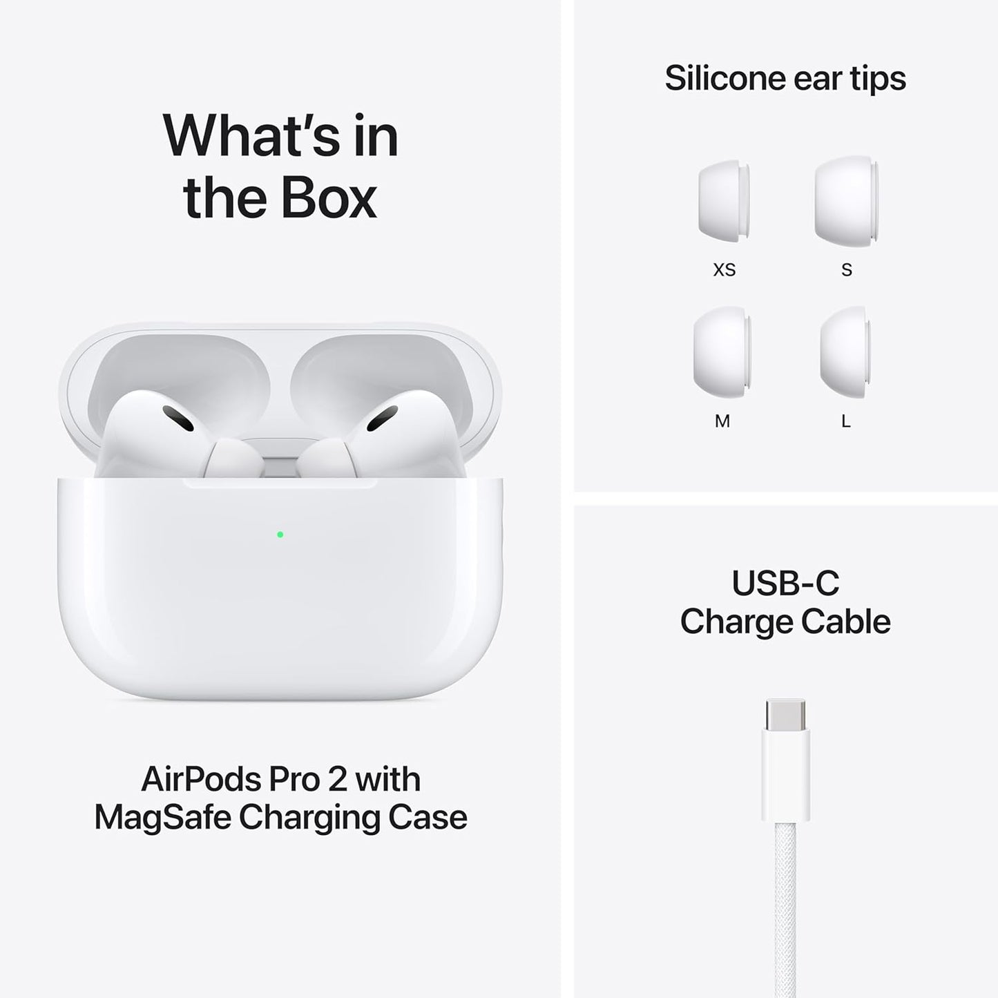 Apple Airpods Pro 2nd Generation with MagSafe Charging Case (USB‑C) (US Spec, with 1 year Warranty)