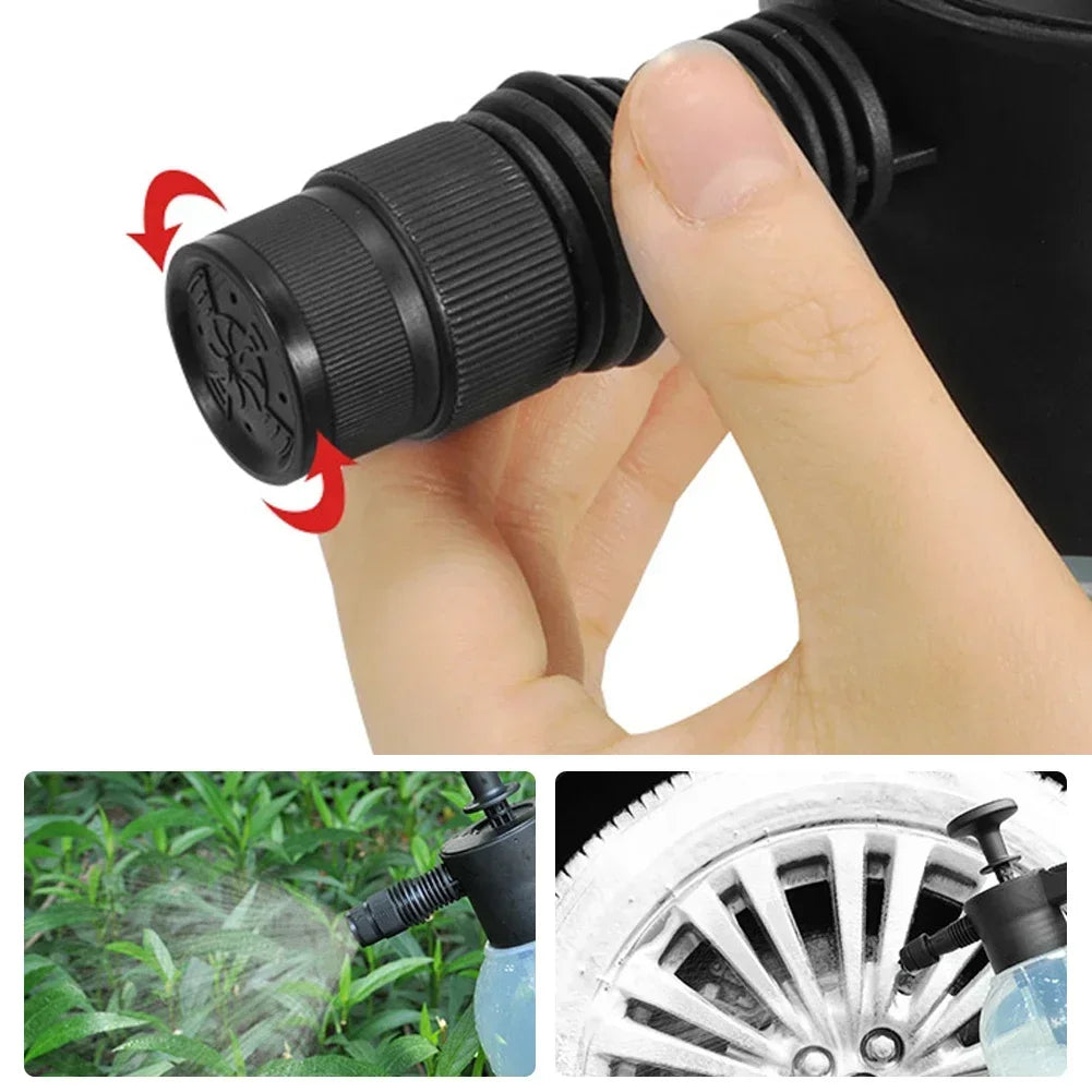 2L Hand Pump Foam Sprayer Pneumatic Washer Foam Snow Foam High Pressure Car Wash Spray Bottle for Car Home Cleaning Amagi