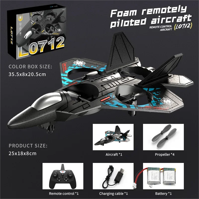 RC Plane 2.4G Remote Control Plane Six Axis Gyroscope System Led Rollover 360° Hover/Roll/Circle EPP FOUR-MOTOR Drone Toys Gifts