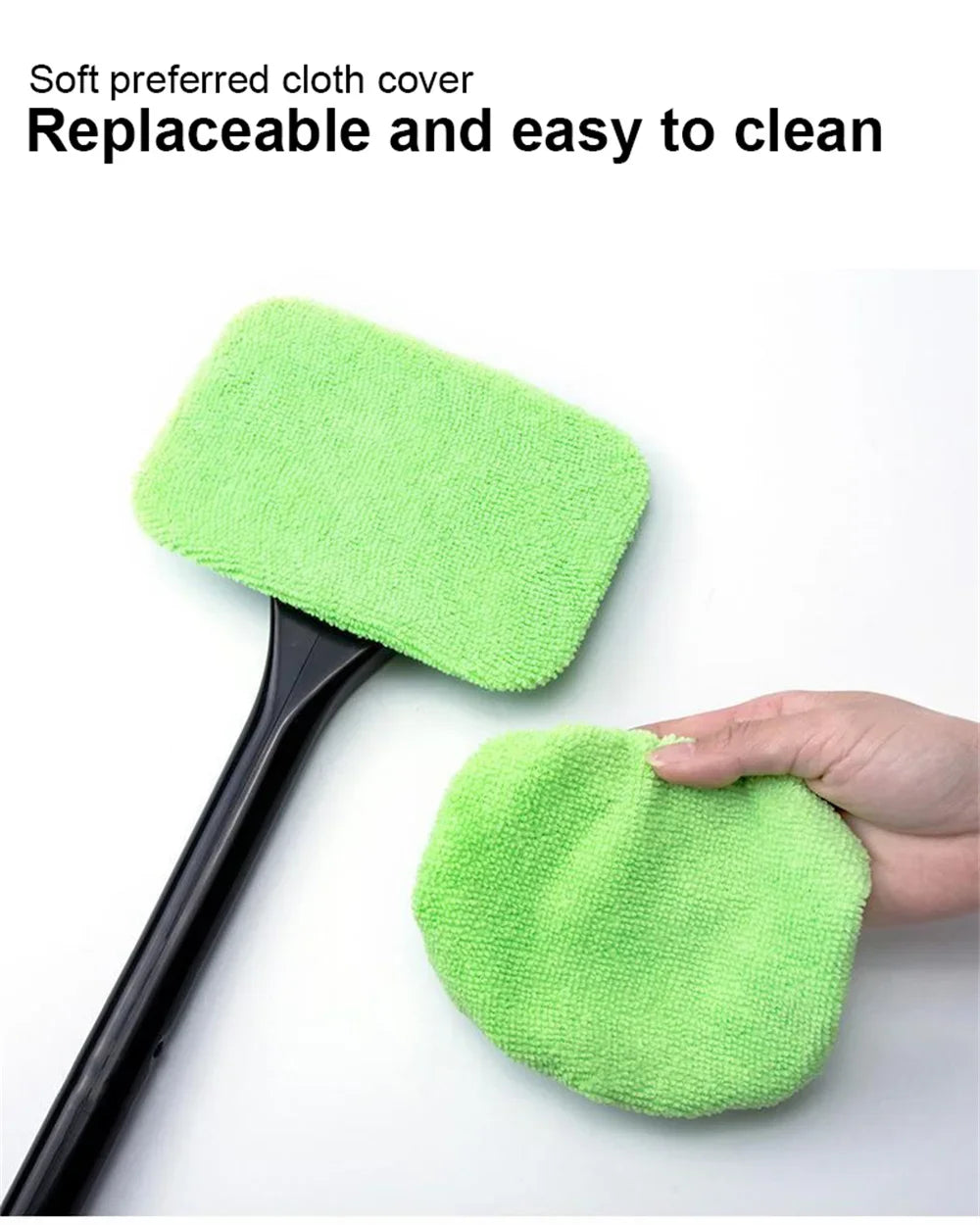 New Car Window Cleaner Brush Kit Windshield Cleaning Wash Tool Inside Interior Auto Glass Wiper With Long Handle Car Accessories