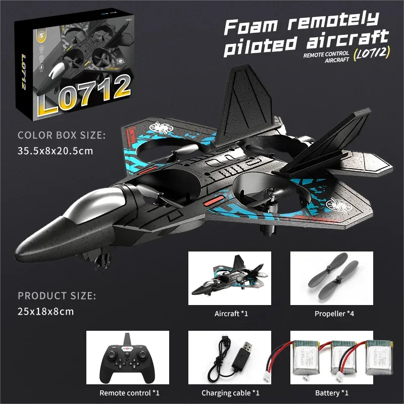 RC Plane 2.4G Remote Control Plane Six Axis Gyroscope System Led Rollover 360° Hover/Roll/Circle EPP FOUR-MOTOR Drone Toys Gifts