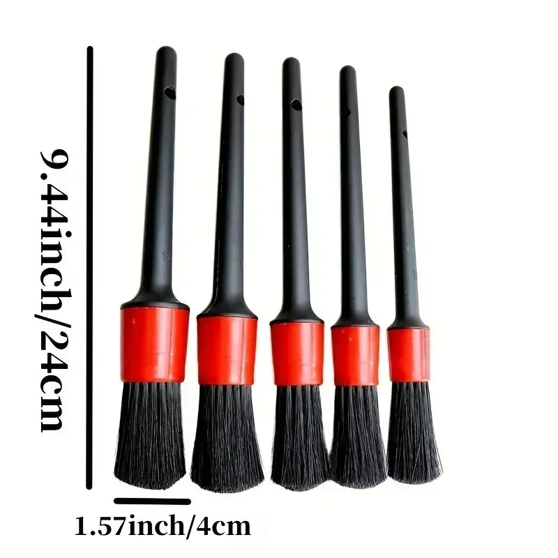 6Pcs Car Wash Care Detailing Brush Set,for cleaning wheels, dashboards, vents and more,Car Cleaning Brushes, Car Accessories