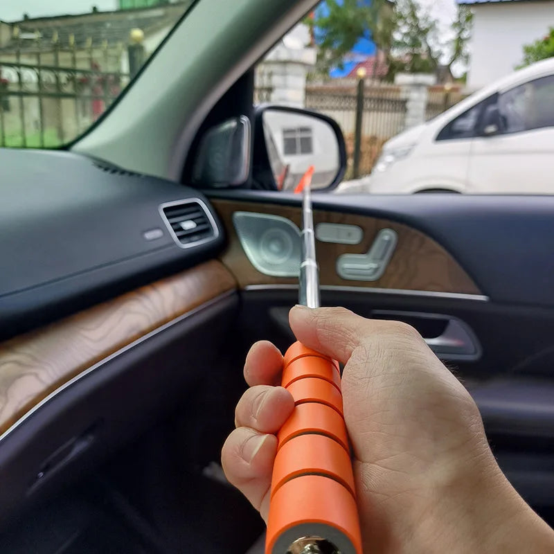 Car Rearview Mirror Wiper Cleaning Tool Auto Glass Mist Cleaner Scraper Car Accessories Handle Telescopic Window Cleaning Brush