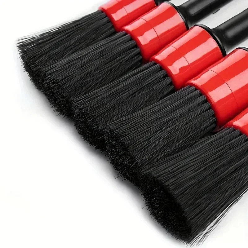 6Pcs Car Wash Care Detailing Brush Set,for cleaning wheels, dashboards, vents and more,Car Cleaning Brushes, Car Accessories