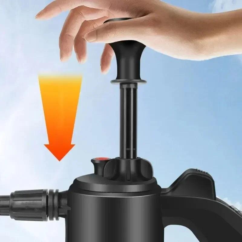 2L Hand Pump Foam Sprayer Pneumatic Washer Foam Snow Foam High Pressure Car Wash Spray Bottle for Car Home Cleaning Amagi